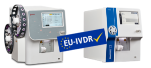 Swelab Alfa Plus and Medonic M32 hematology analyzers with IVDR certificated banner